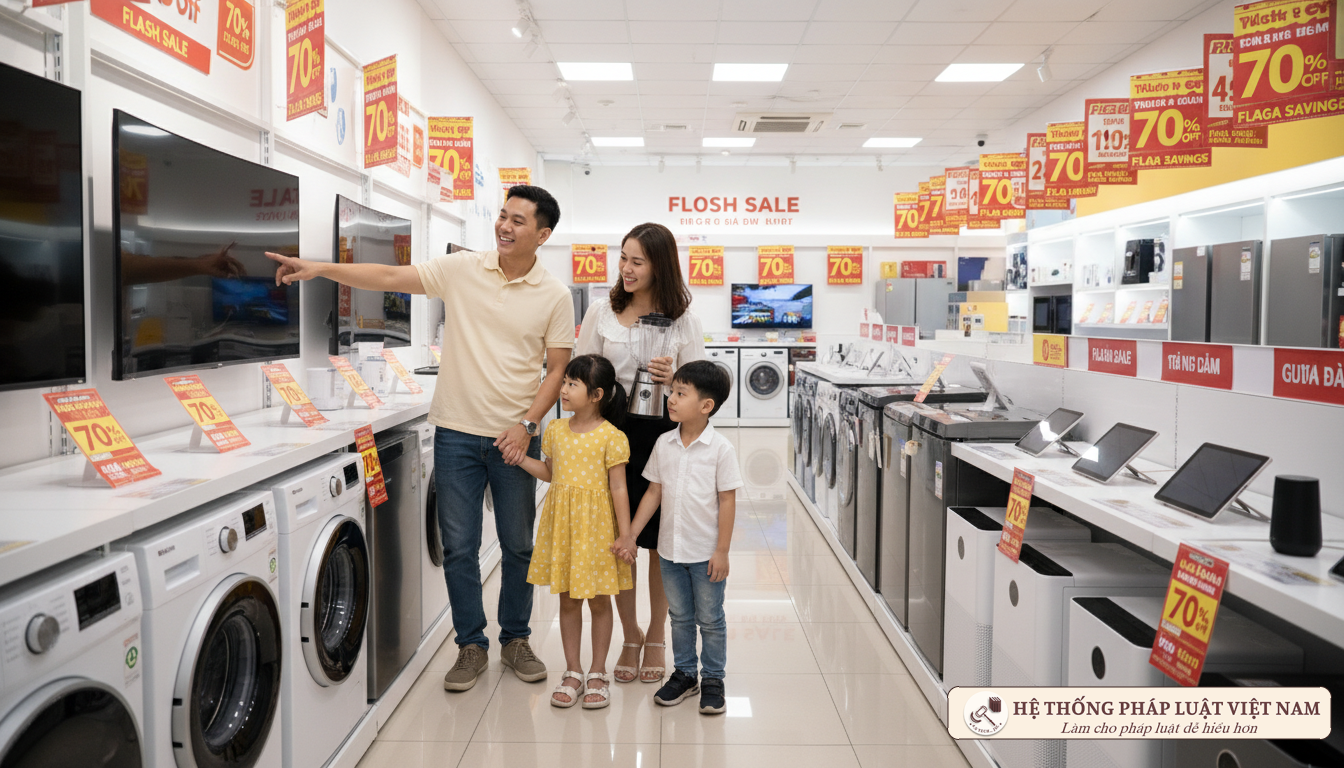 Gia đình mua sắm tháng 12/2021