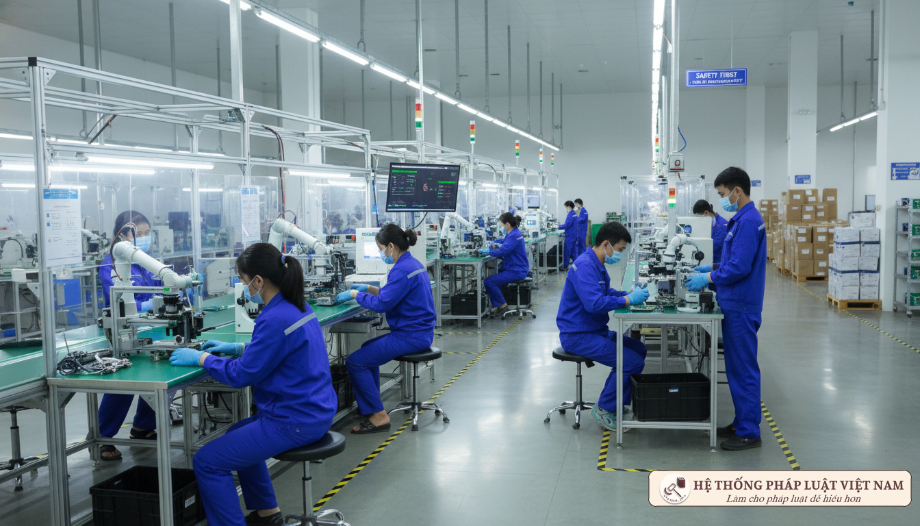 Công nhân sản xuất trong bối cảnh dịch bệnh 2021