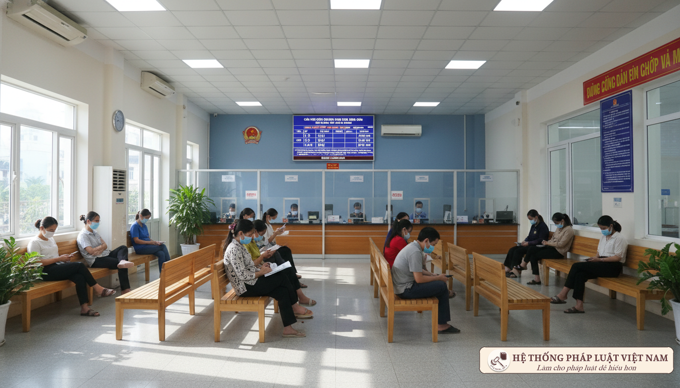 Người dân làm thủ tục cấp CCCD gắn chip tại TP.HCM