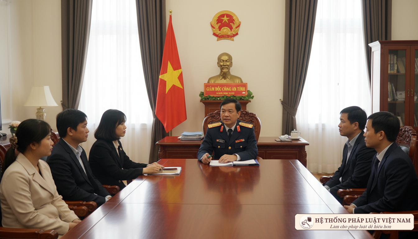 Lãnh đạo Công an tiếp dân định kỳ