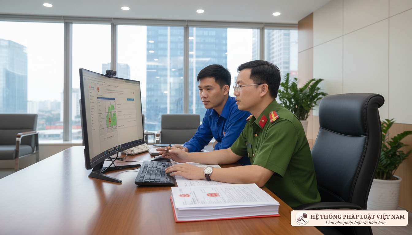 Cảnh sát hướng dẫn thủ tục cư trú