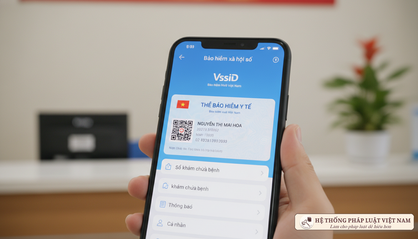 Giao diện thẻ BHYT trên VssID