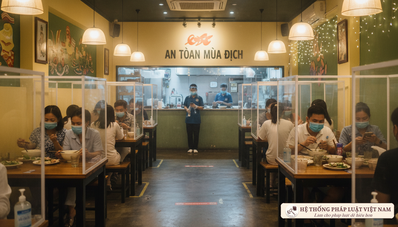 Nhà hàng Hà Nội thực hiện giãn cách phòng dịch Covid-19