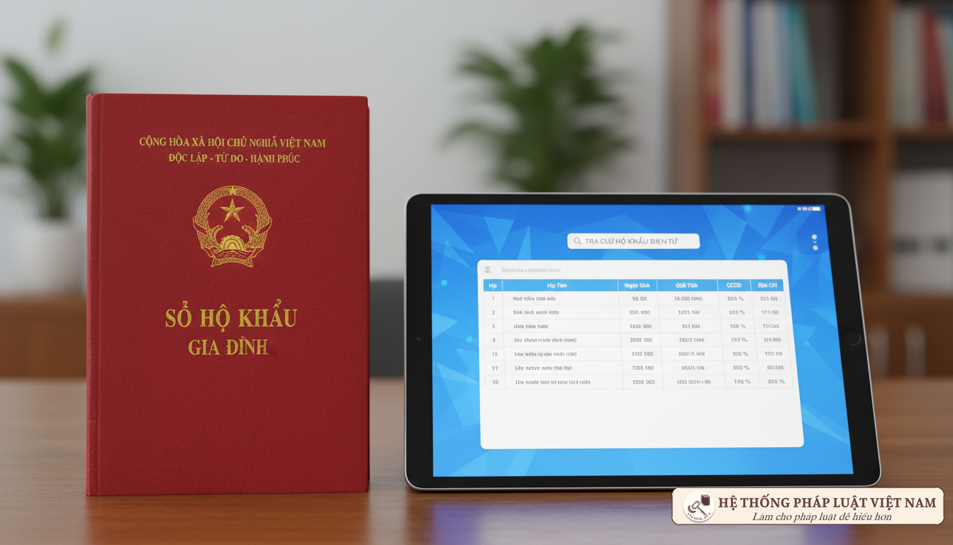 Sổ hộ khẩu giấy và thiết bị số quản lý dân cư
