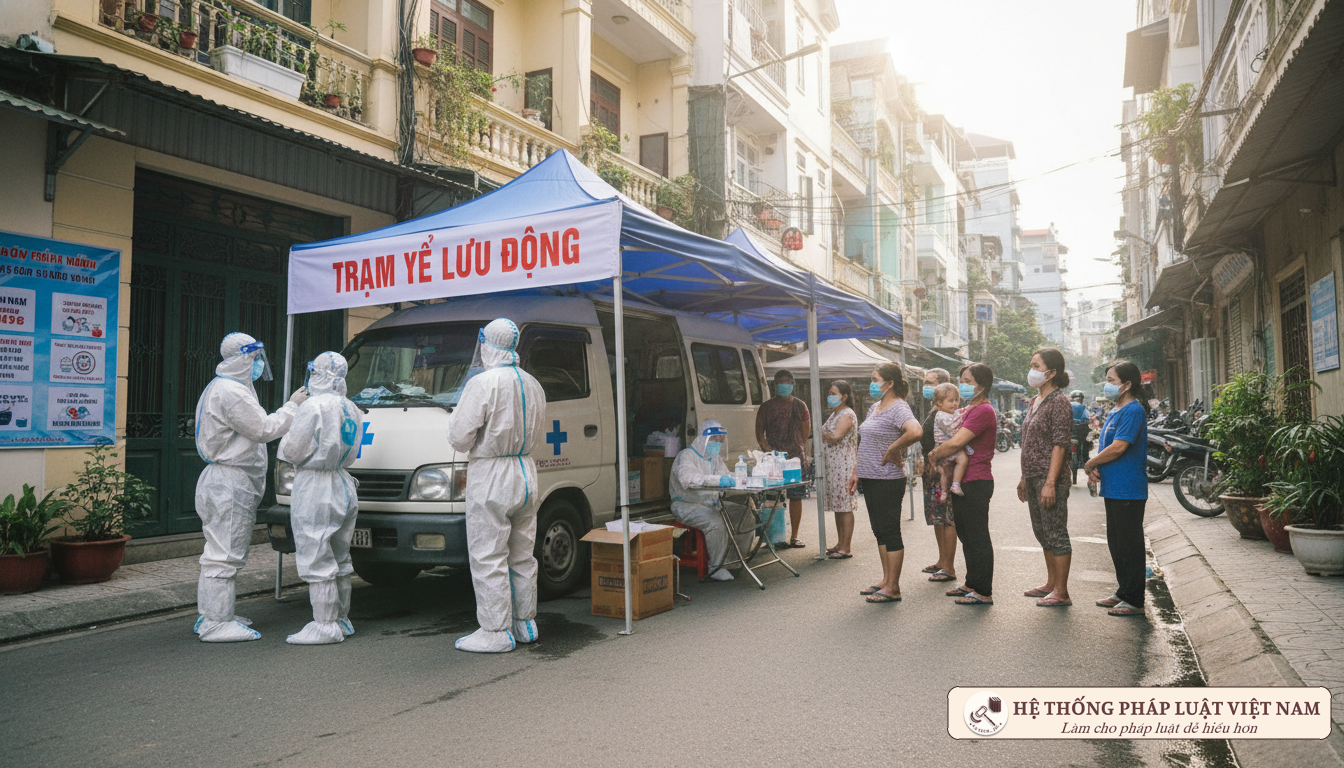 Trạm y tế lưu động tại TP.HCM năm 2021