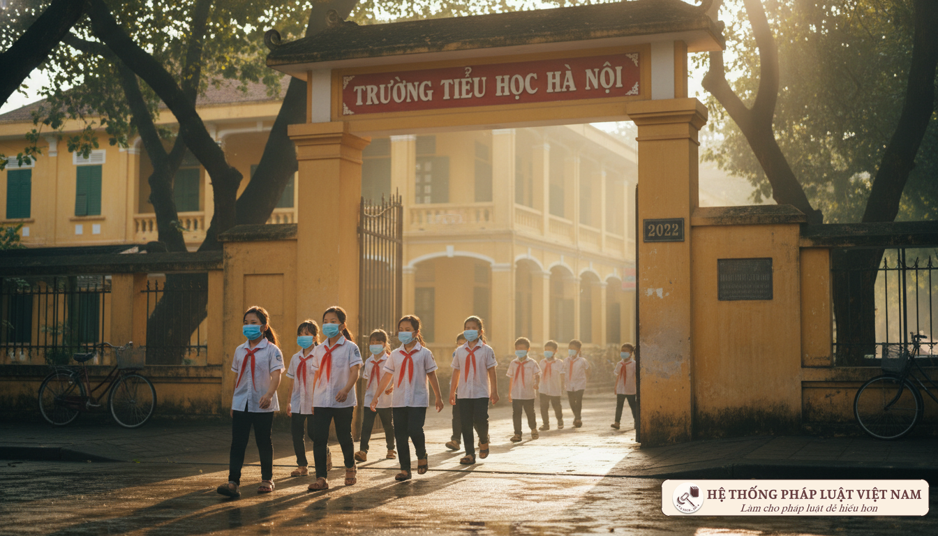 Hà Nội: Hàng vạn học sinh tiểu học và lớp 6 ngoại thành chính thức trở lại trường từ 10/02/2022

