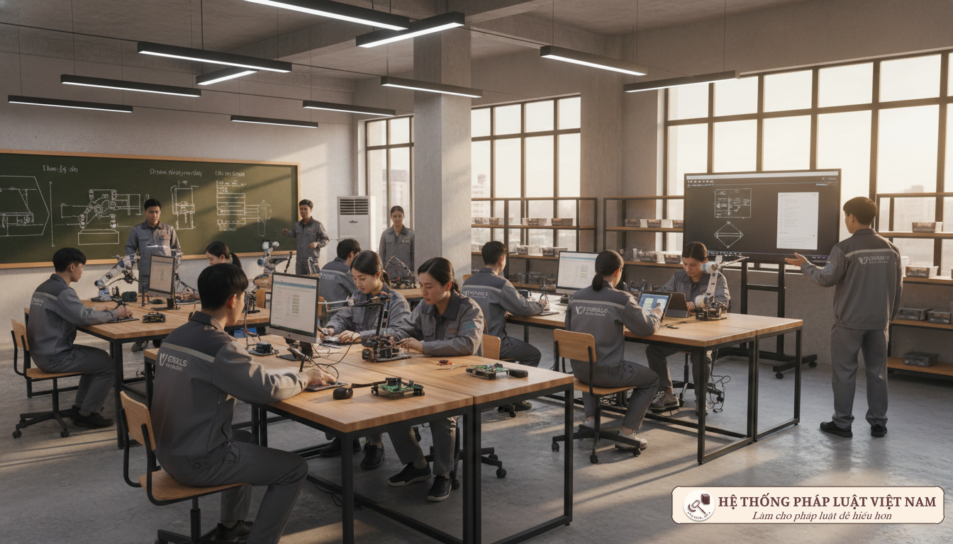 Lớp học giáo dục nghề nghiệp hiện đại