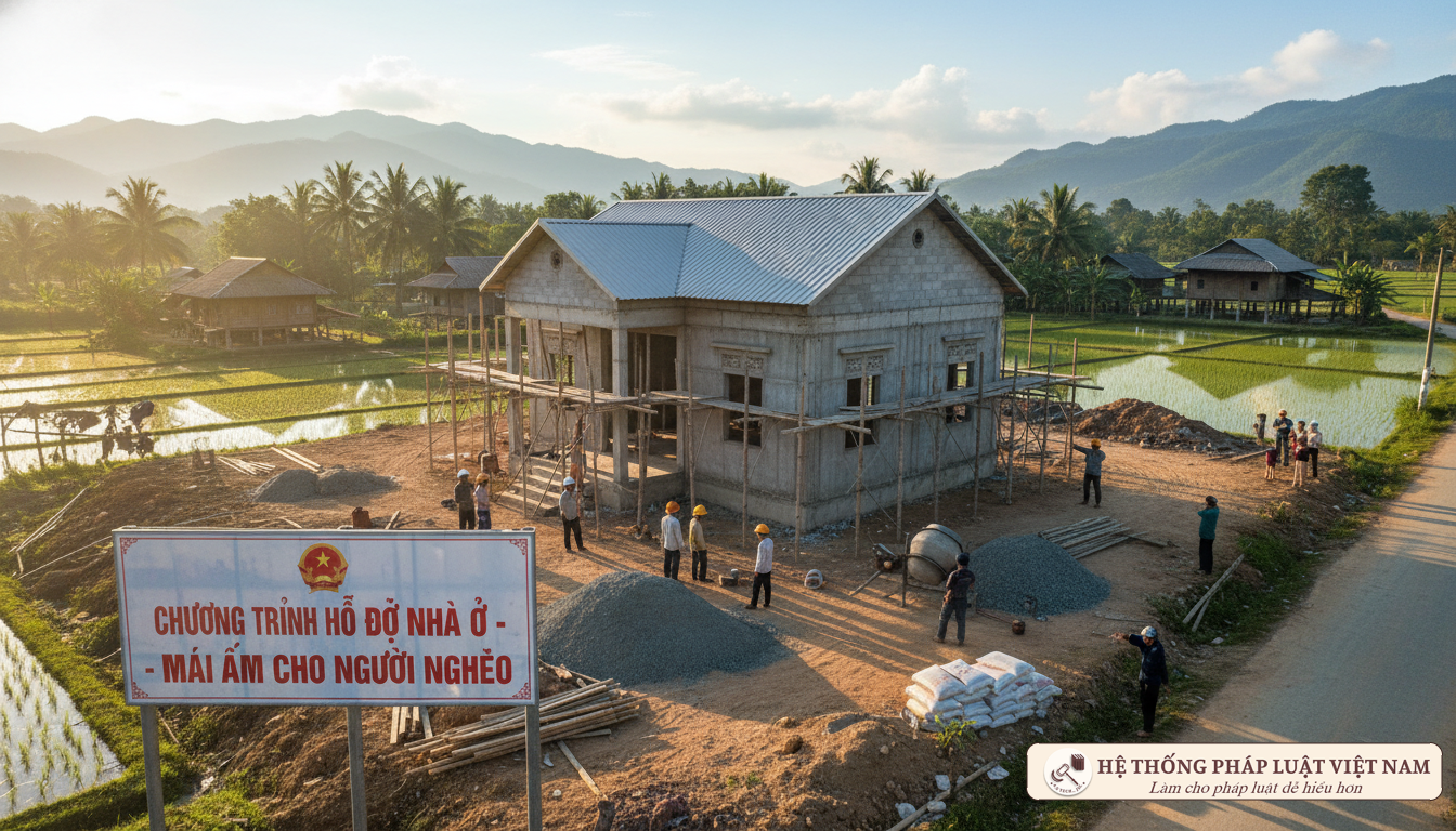 Hỗ trợ xây nhà cho hộ nghèo tại nông thôn Việt Nam
