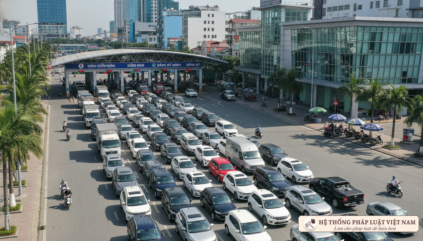 Dòng xe chờ đăng kiểm