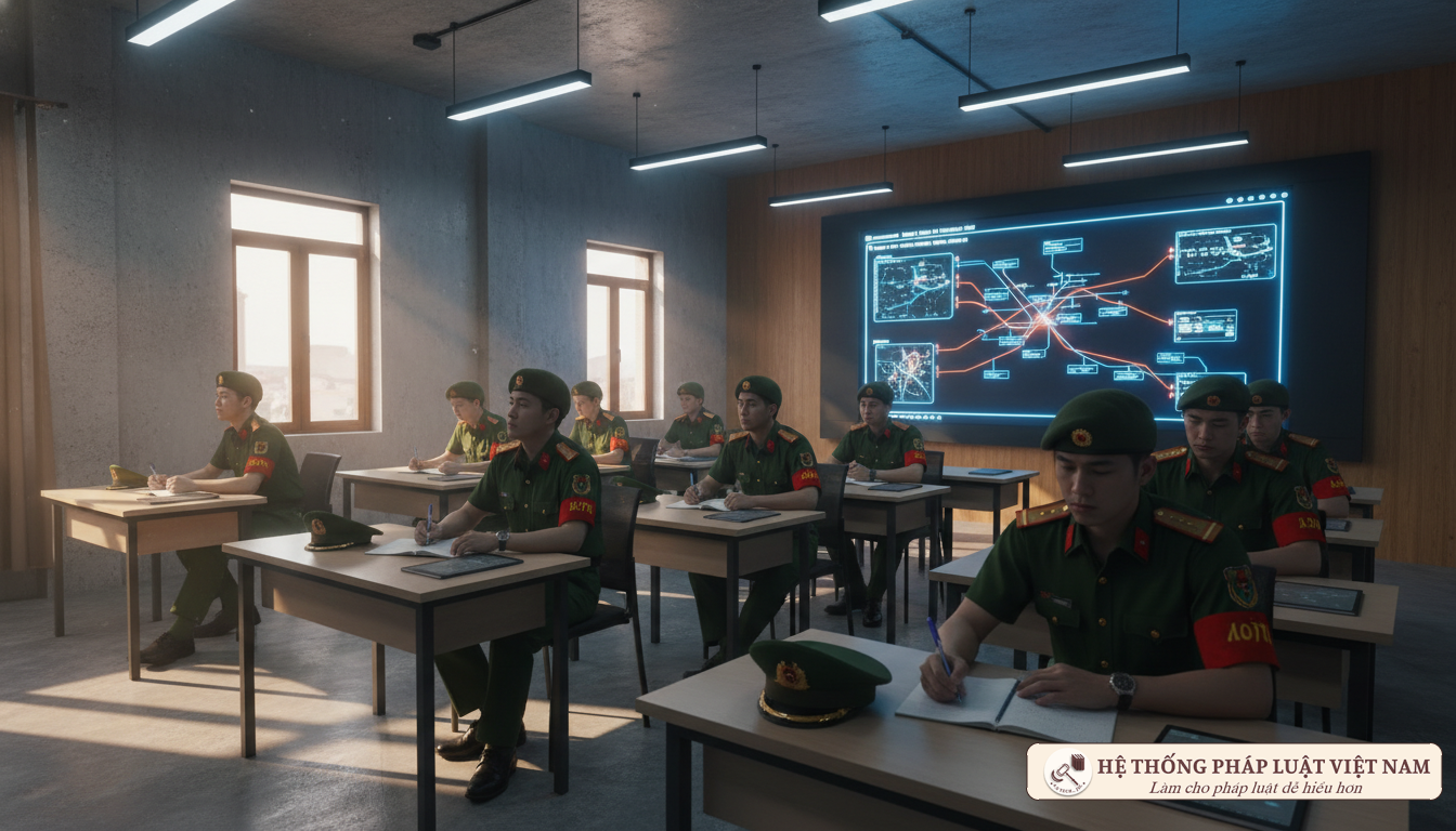 Học viên quân đội trong giờ học