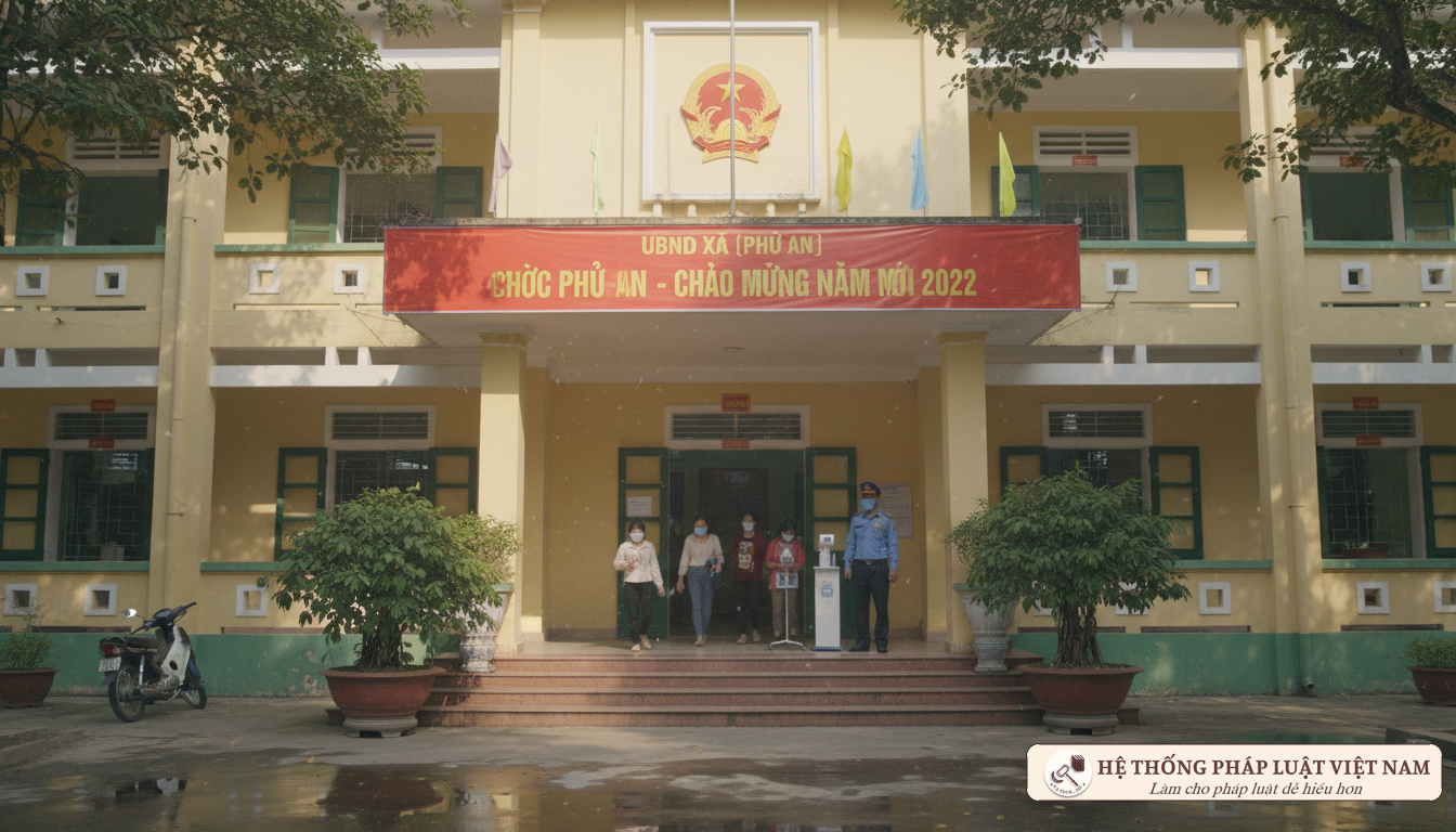Hoạt động tại UBND xã đầu năm 2022