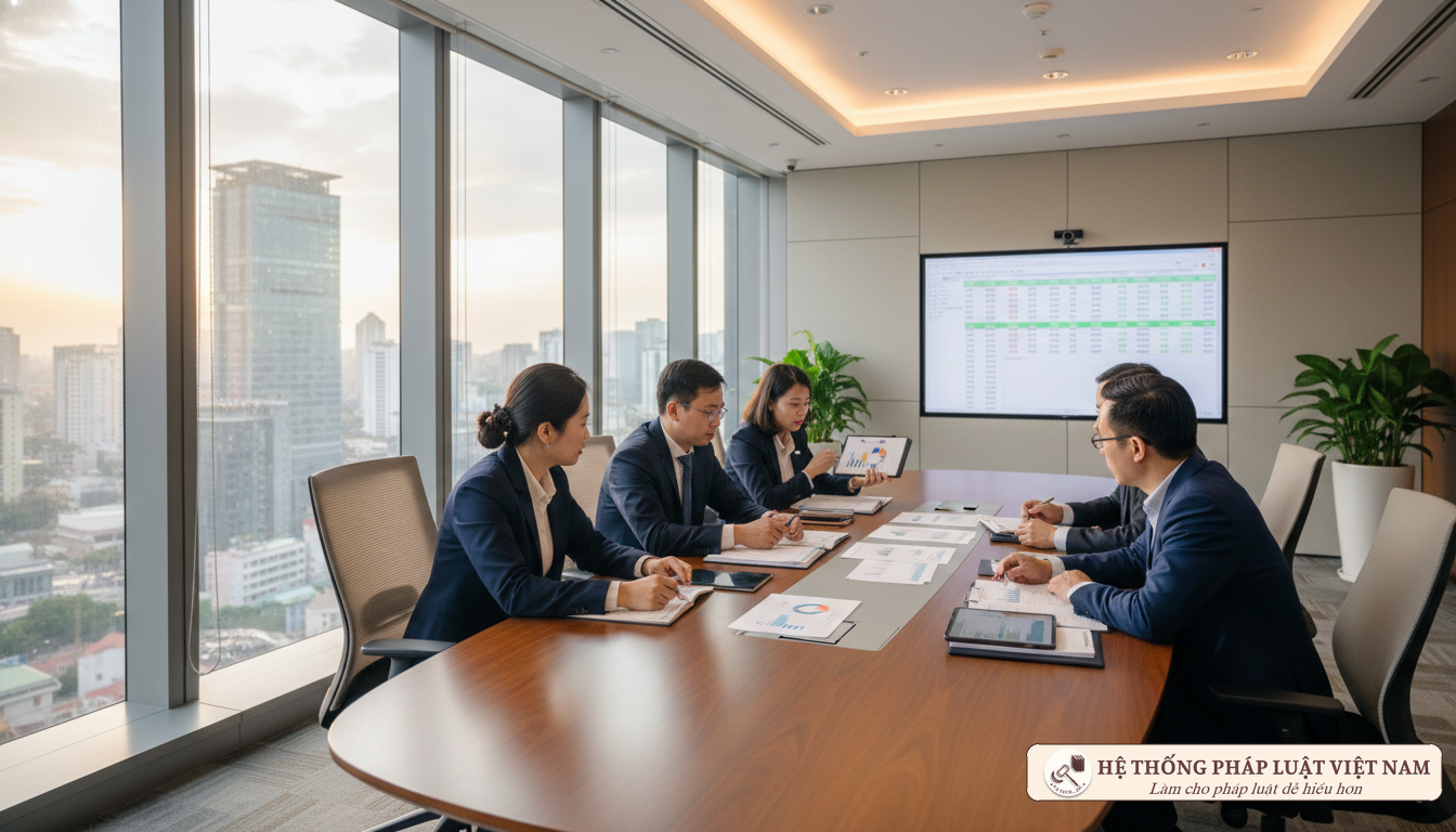 Cán bộ công chức thảo luận về kinh phí lương
