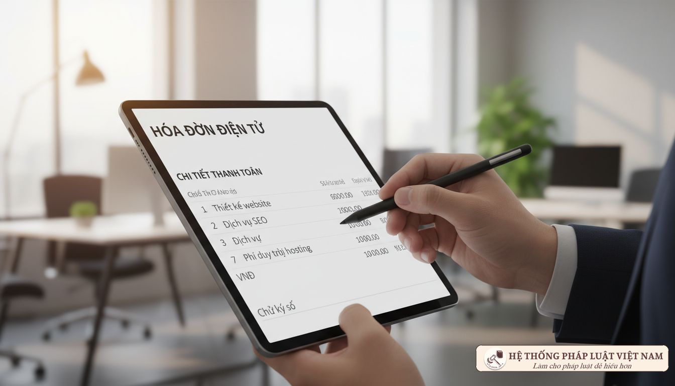 Hóa đơn điện tử trên máy tính bảng