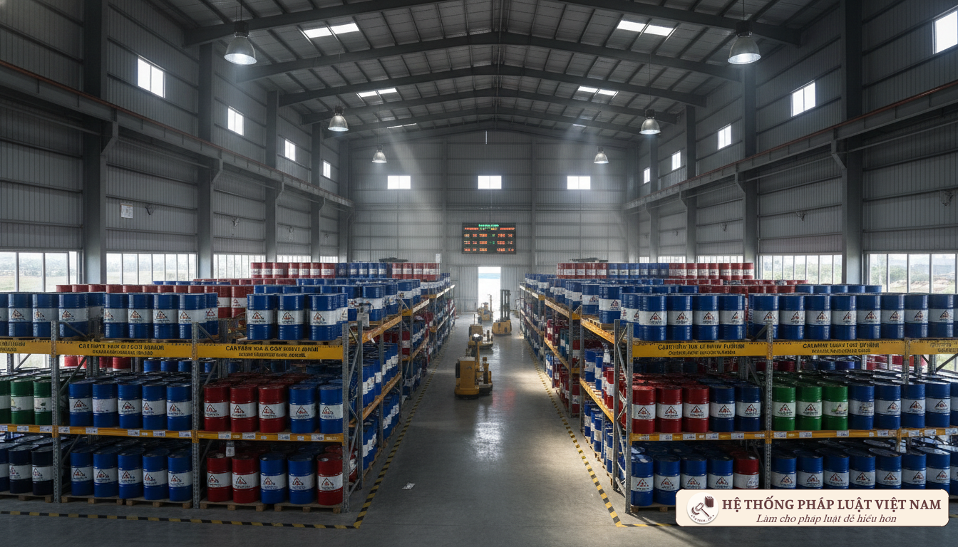 Kho chứa hóa chất nguy hiểm an toàn