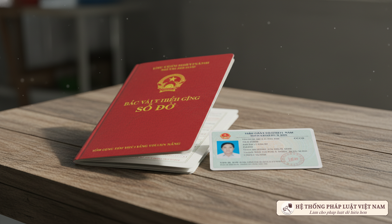 Sổ đỏ và thẻ CCCD