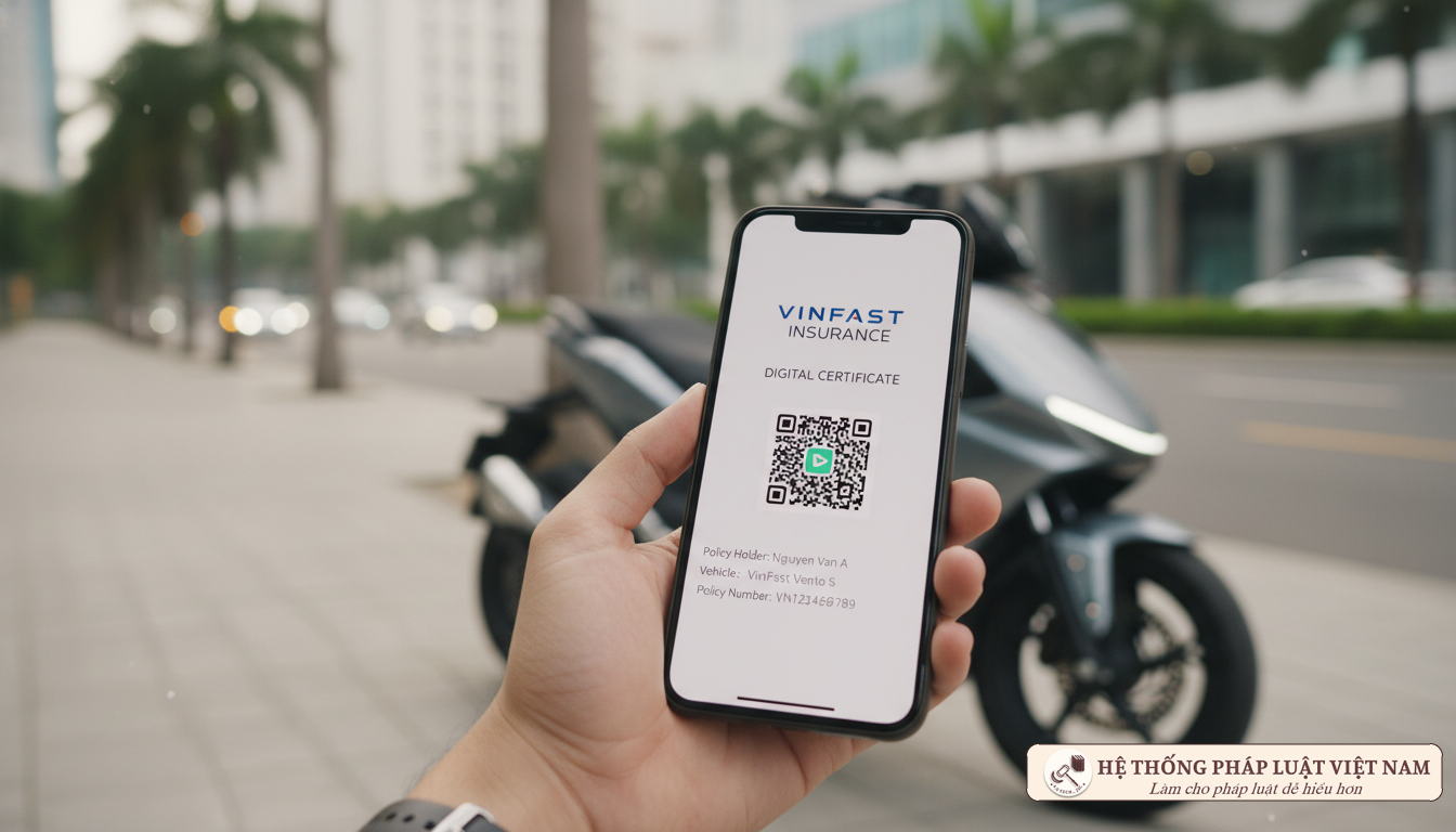 Mã QR trên bảo hiểm xe máy điện tử