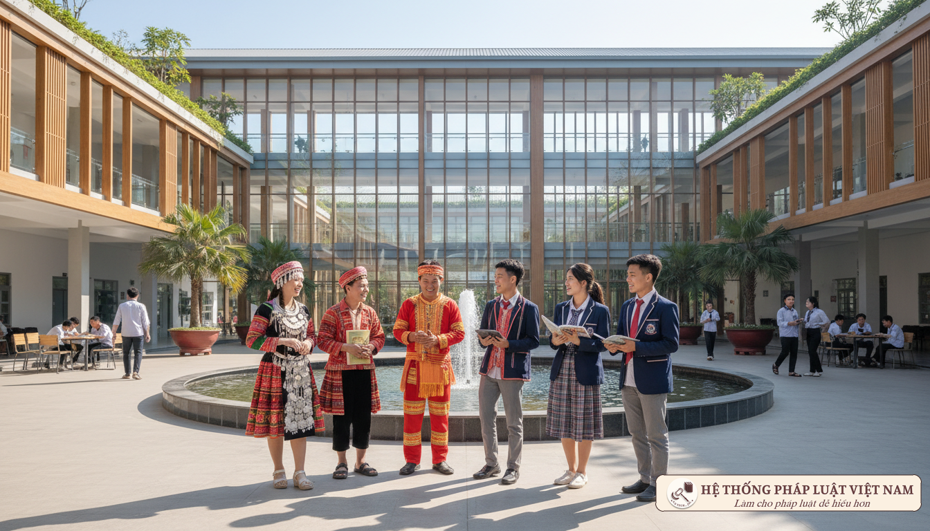 Học sinh trường dân tộc nội trú Việt Nam