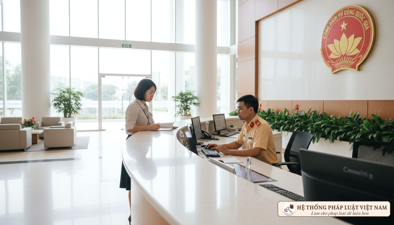 Người dân thực hiện thủ tục hành chính tại cơ quan nhà nước Người dân thực hiện thủ tục hành chính tại cơ quan nhà nước