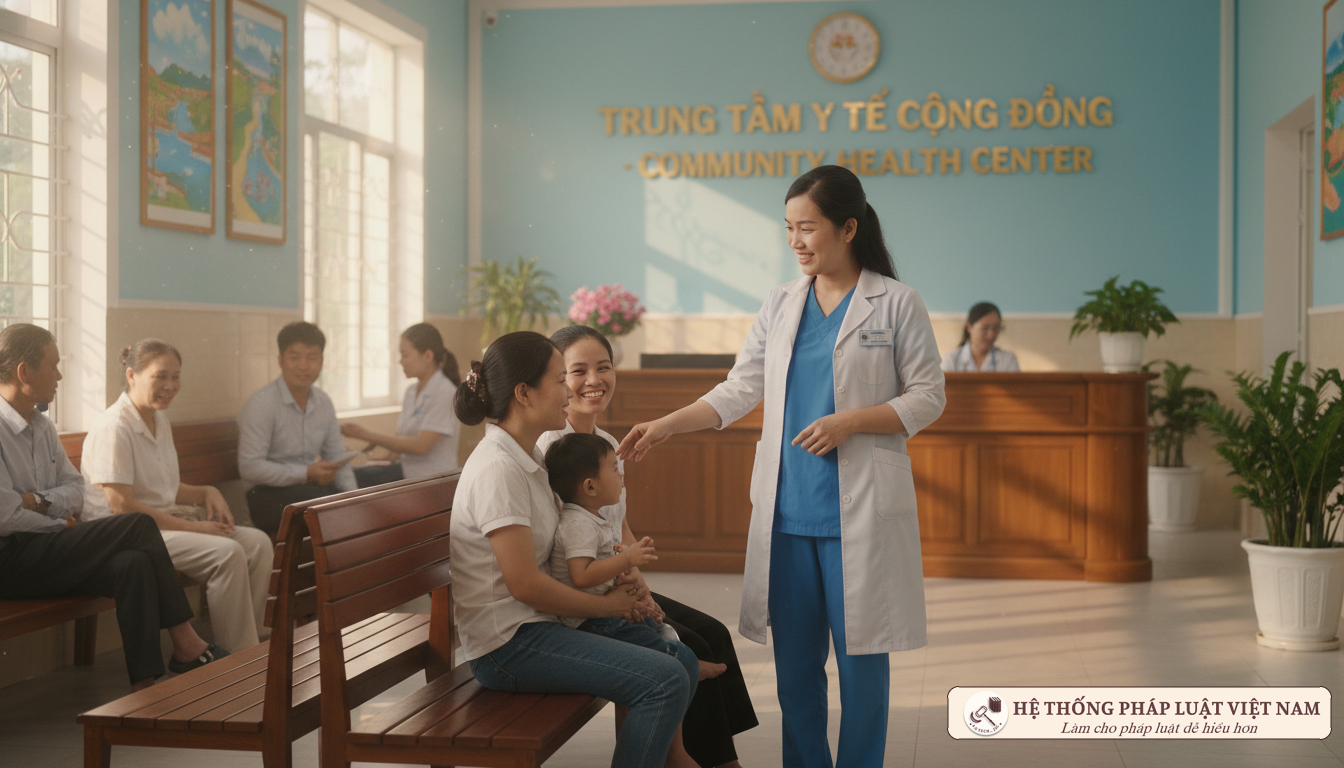 Cán bộ y tế tại cơ sở y tế địa phương