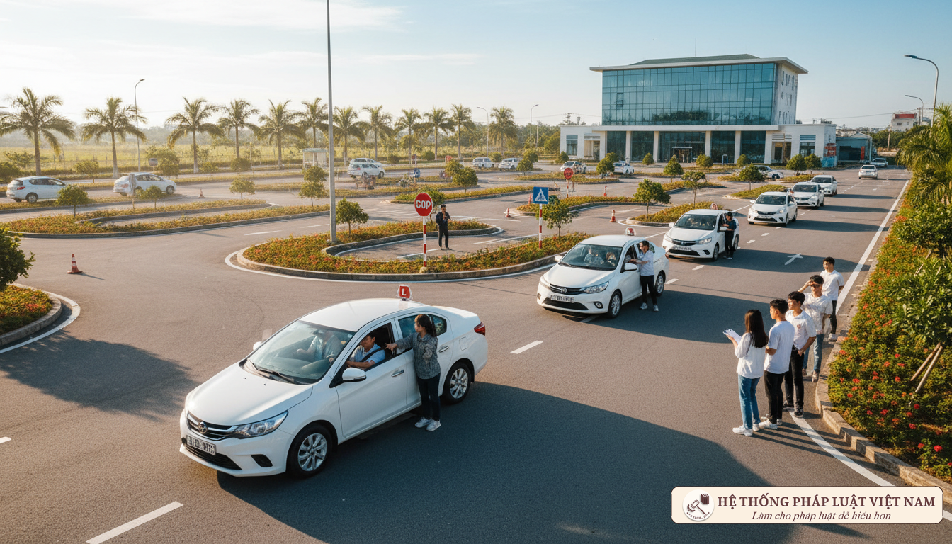 Tăng phí sát hạch lái xe từ tháng 8/2023 Sân thi sát hạch lái xe tại Việt Nam