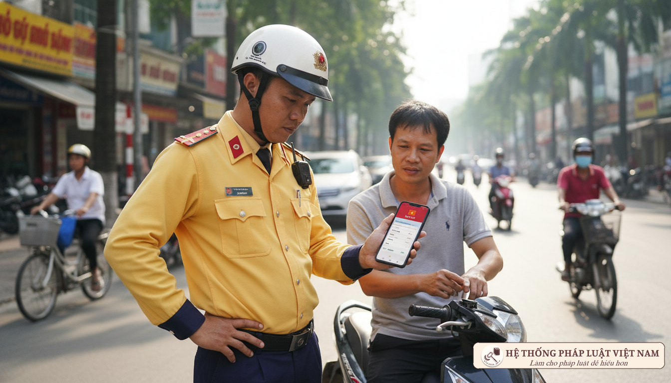 Quên mang bằng lái xe bản cứng có bị phạt? Tin vui từ VNeID từ ngày 01/6/2024
