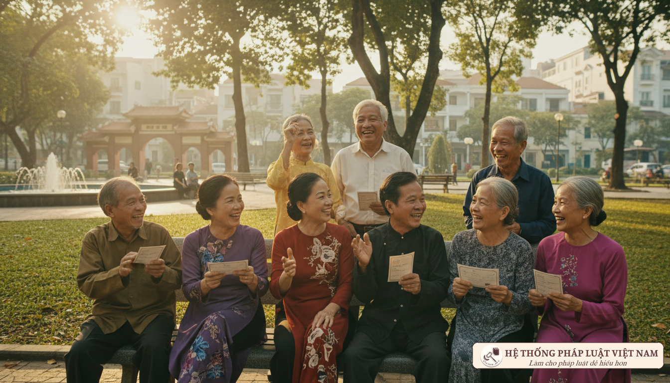 Điều chỉnh tăng 15% lương hưu từ 01/7/2024 Người cao tuổi vui mừng khi được tăng lương hưu
