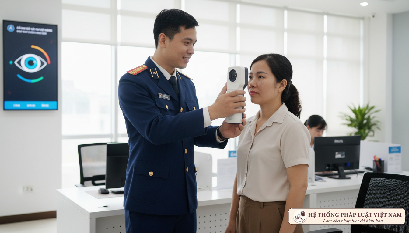 Thu thập mống mắt làm thẻ Căn cước