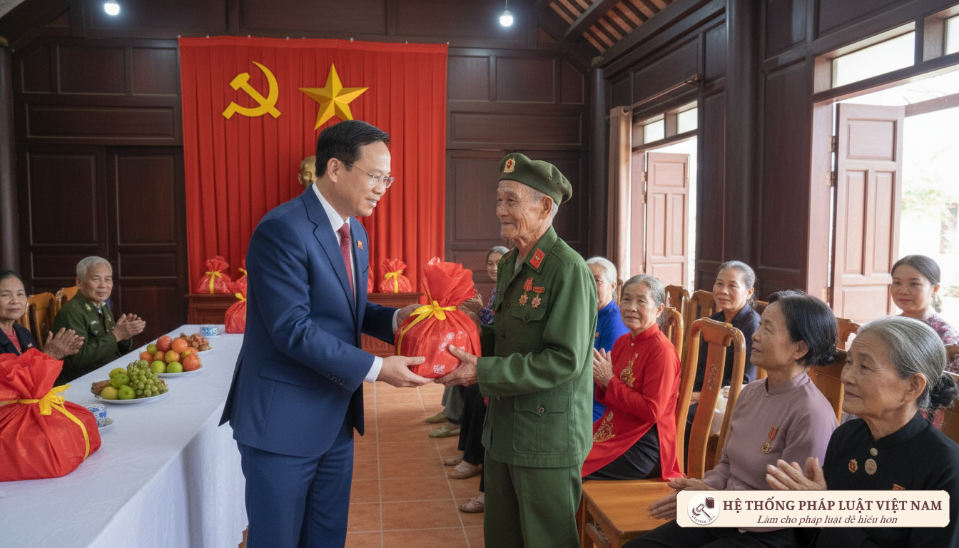 Thăm hỏi bệnh binh và người có công