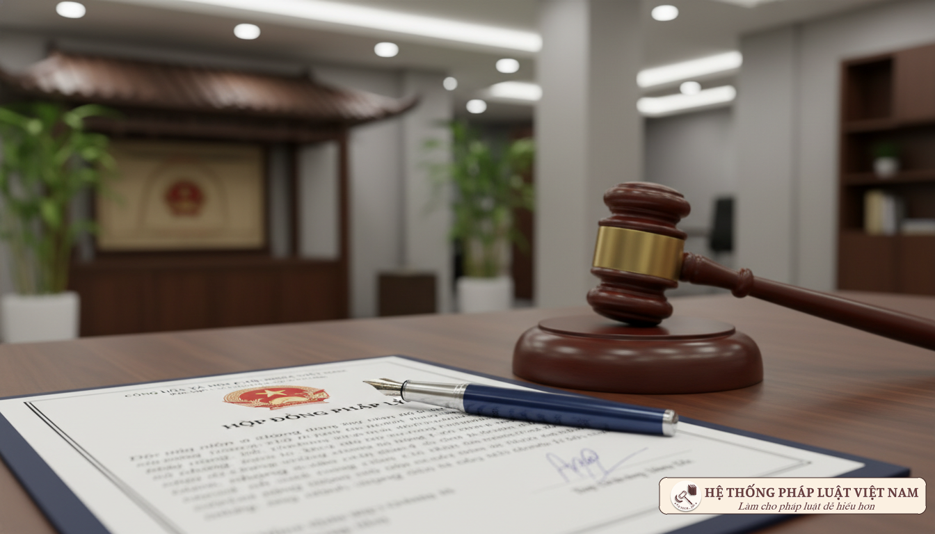 Văn bản pháp luật và búa công lý