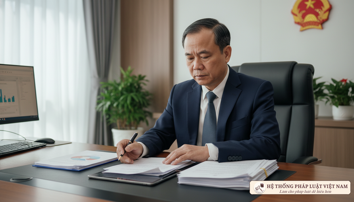 Cán bộ rà soát văn bản pháp luật