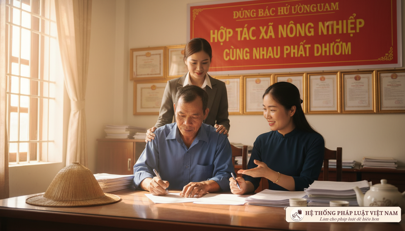 Hoạt động cho vay nội bộ tại hợp tác xã Thành viên hợp tác xã ký kết hợp đồng vay vốn nội bộ