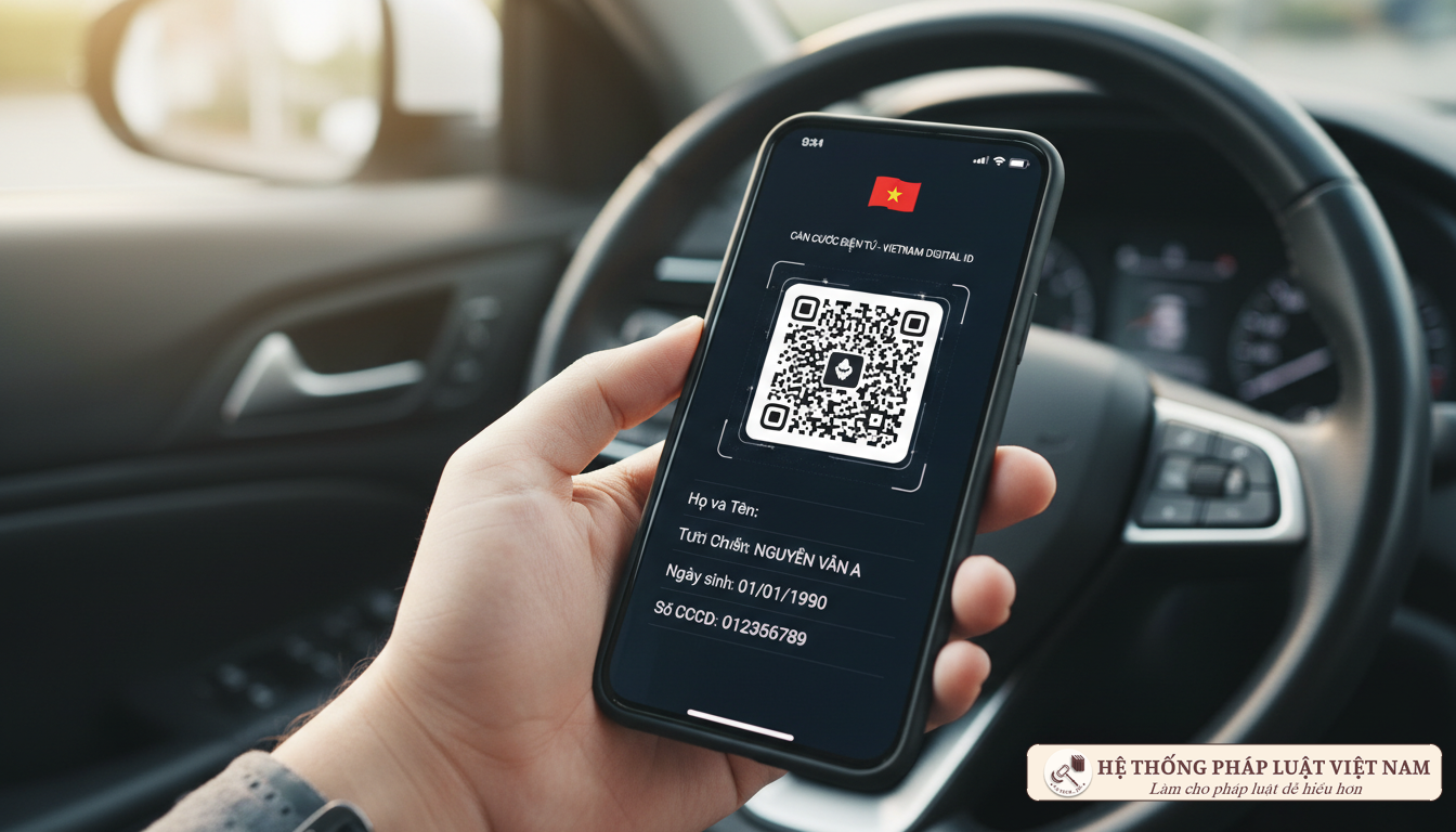 Người dân sử dụng VNeID trên điện thoại