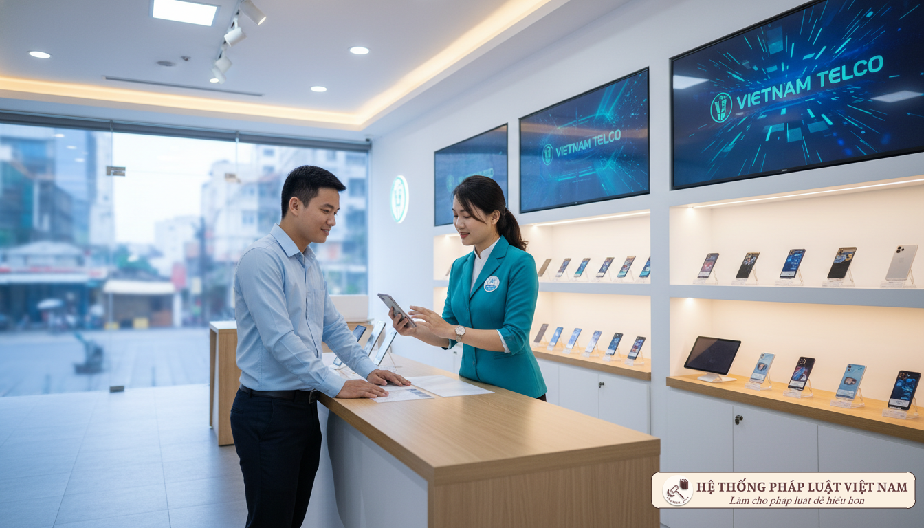Nhân viên viễn thông hỗ trợ khách hàng