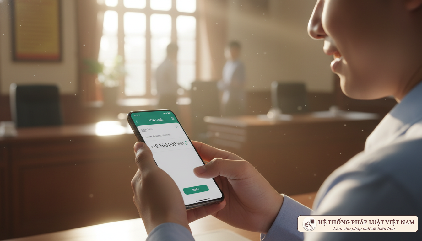Niềm vui tăng lương Thông báo tăng lương trên điện thoại