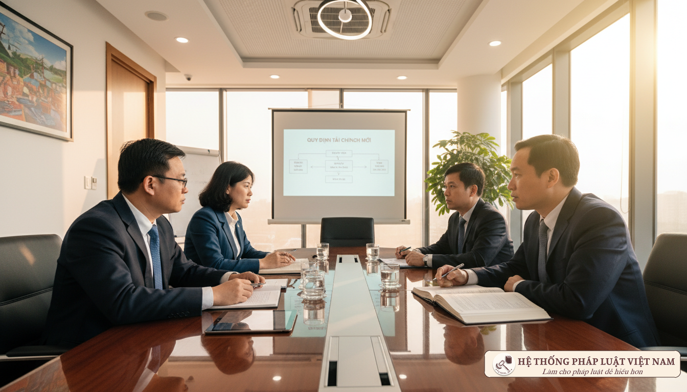 Viên chức kế toán trao đổi nghiệp vụ chuyên môn