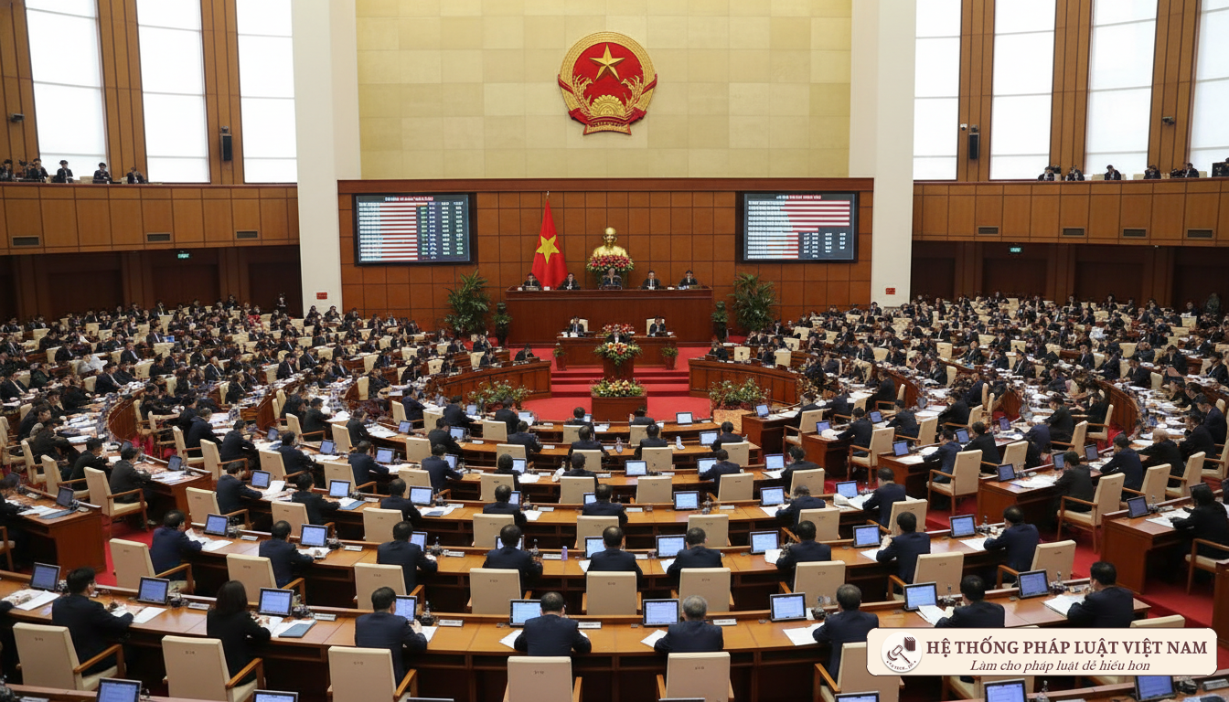 Quốc hội Việt Nam biểu quyết thông qua luật