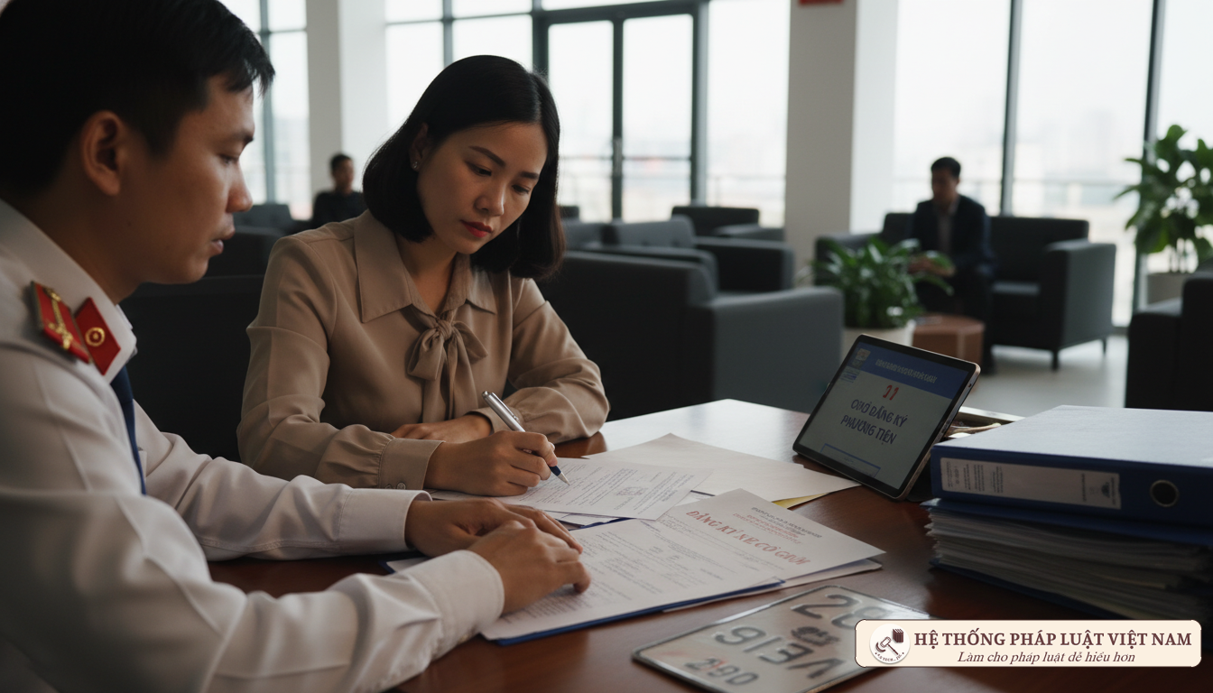 Người dân làm thủ tục nộp lệ phí trước bạ