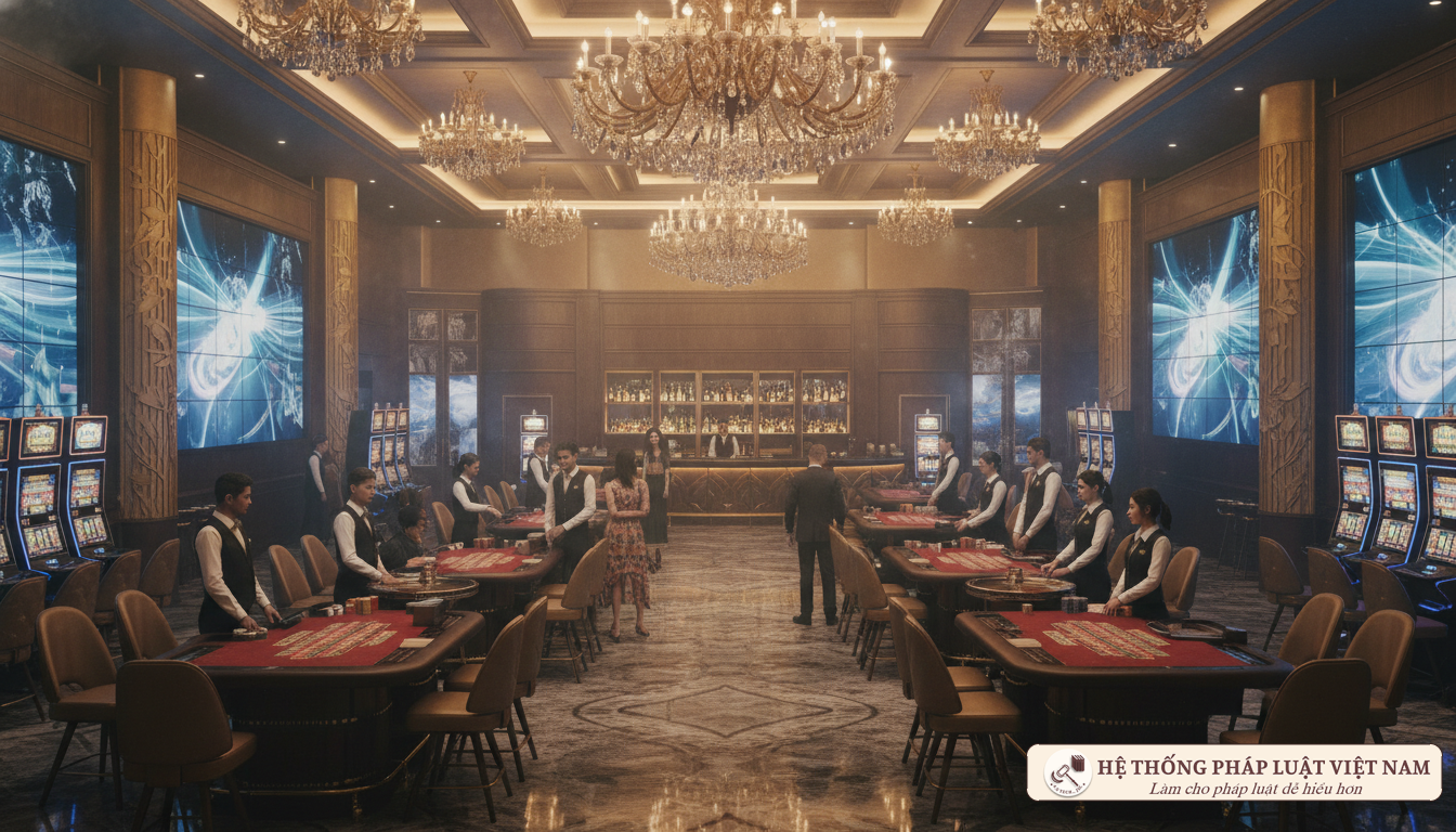 Không gian sang trọng tại một điểm kinh doanh casino