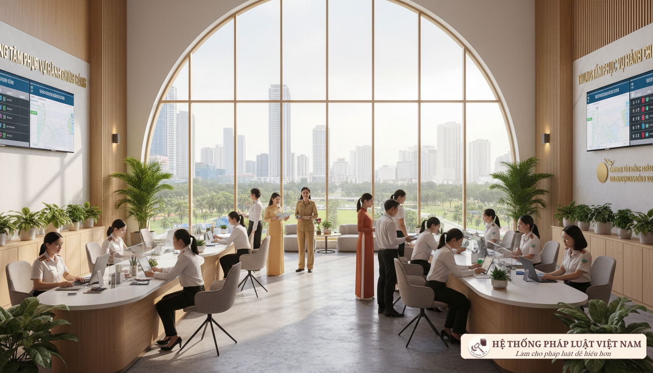 Người dân làm thủ tục đất đai