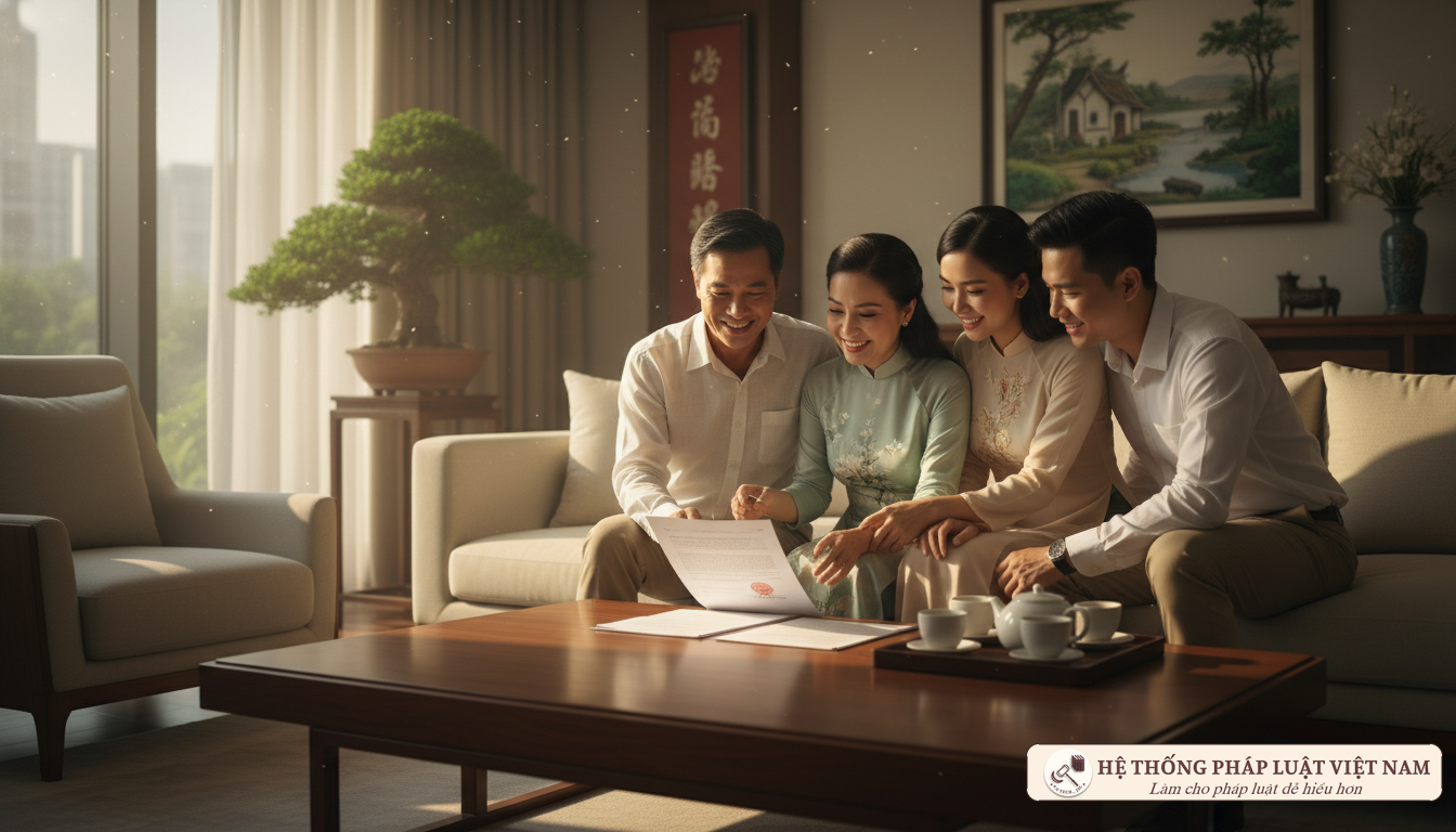 Gia đình Việt Nam thảo luận về quyền sử dụng đất