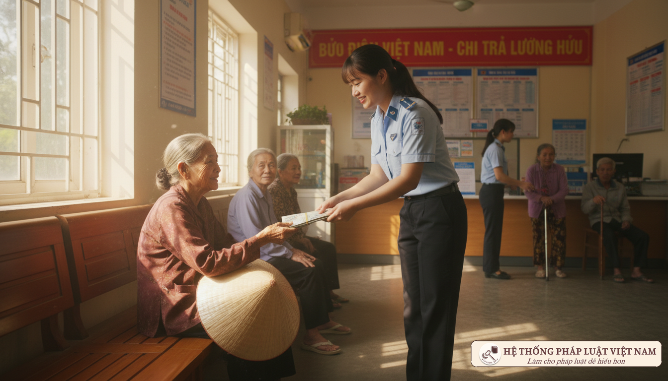 Chi trả lương hưu tại bưu điện