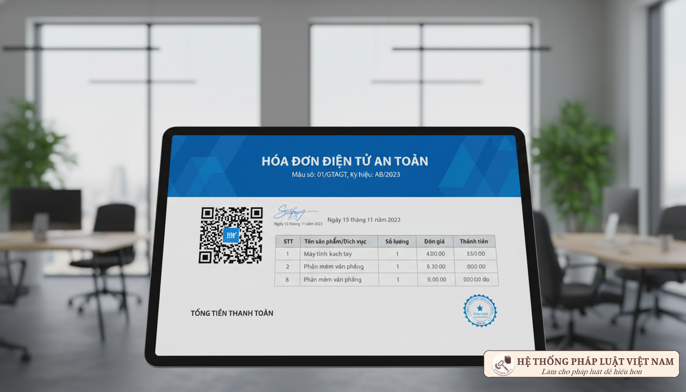 Hóa đơn điện tử và chứng từ điện tử Màn hình quản lý hóa đơn điện tử an toàn