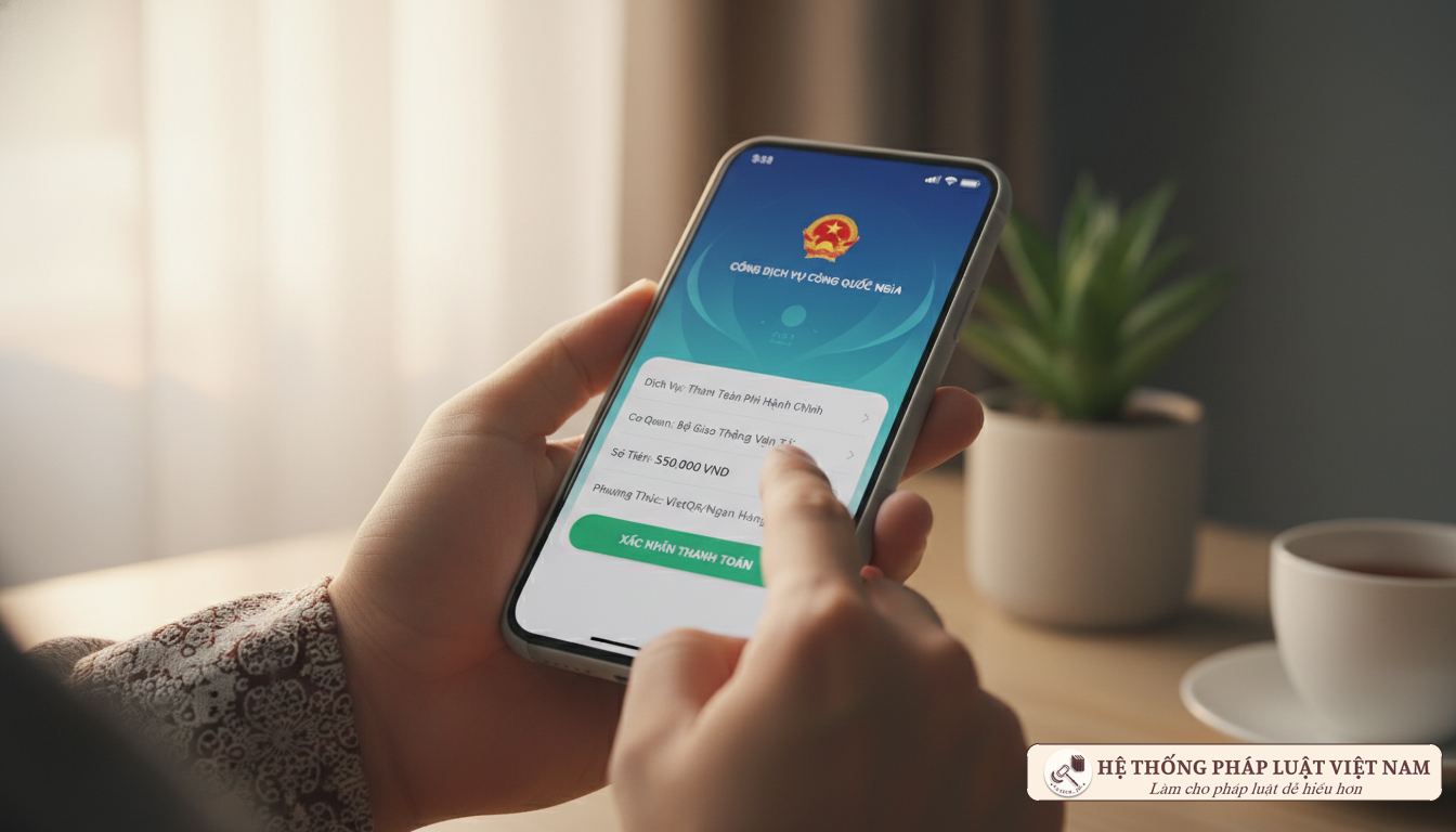 Thanh toán lệ phí trực tuyến qua điện thoại