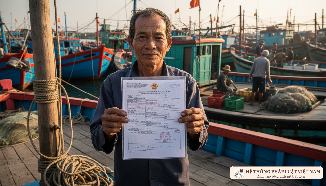 Ngư dân và giấy tờ đăng ký tàu cá