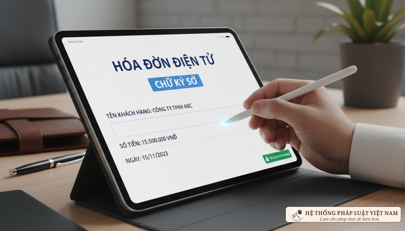 Thời điểm ký số hóa đơn điện tử Ký số hóa đơn điện tử trên máy tính bảng