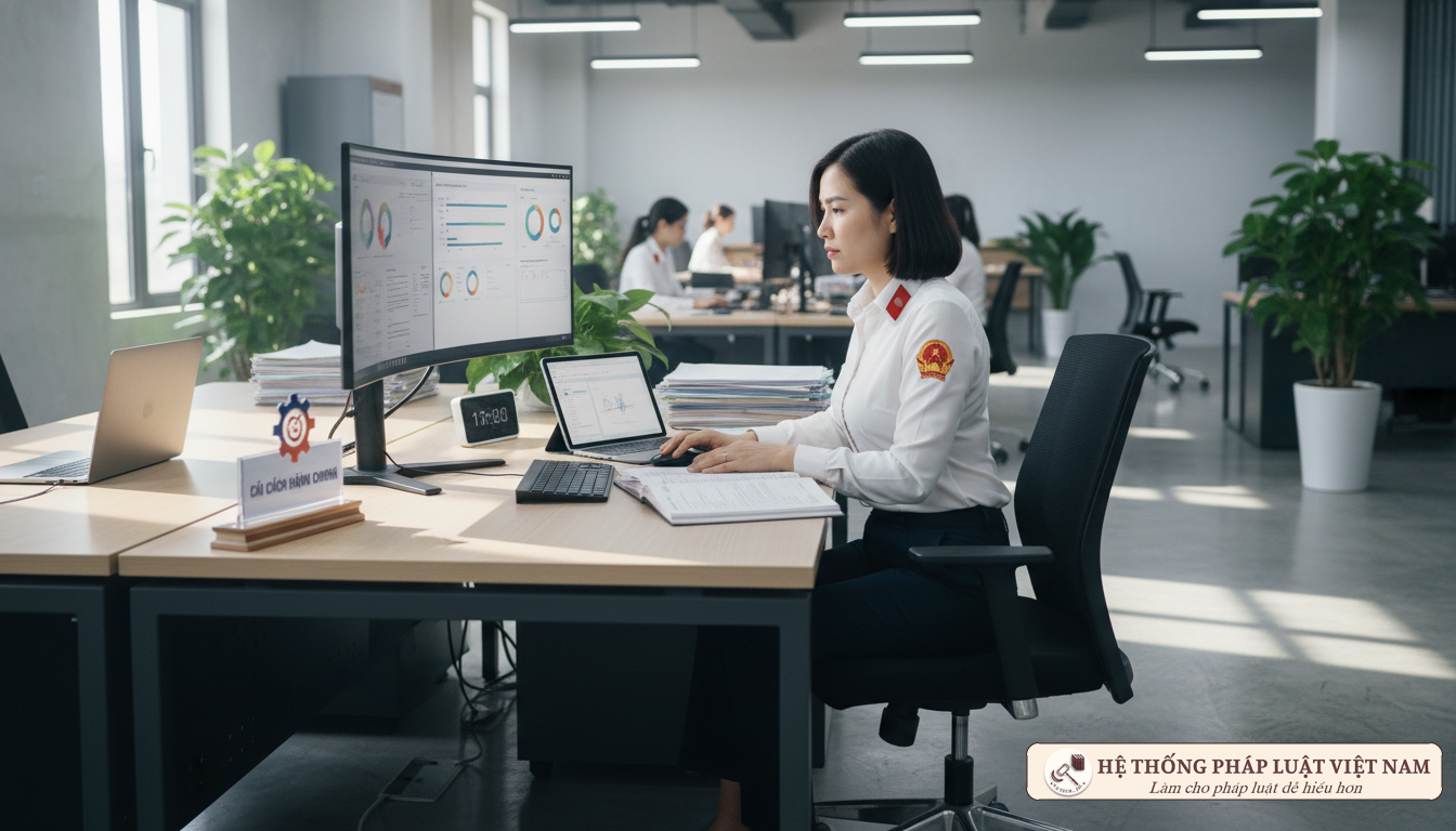 Cán bộ công chức làm việc chuyên nghiệp