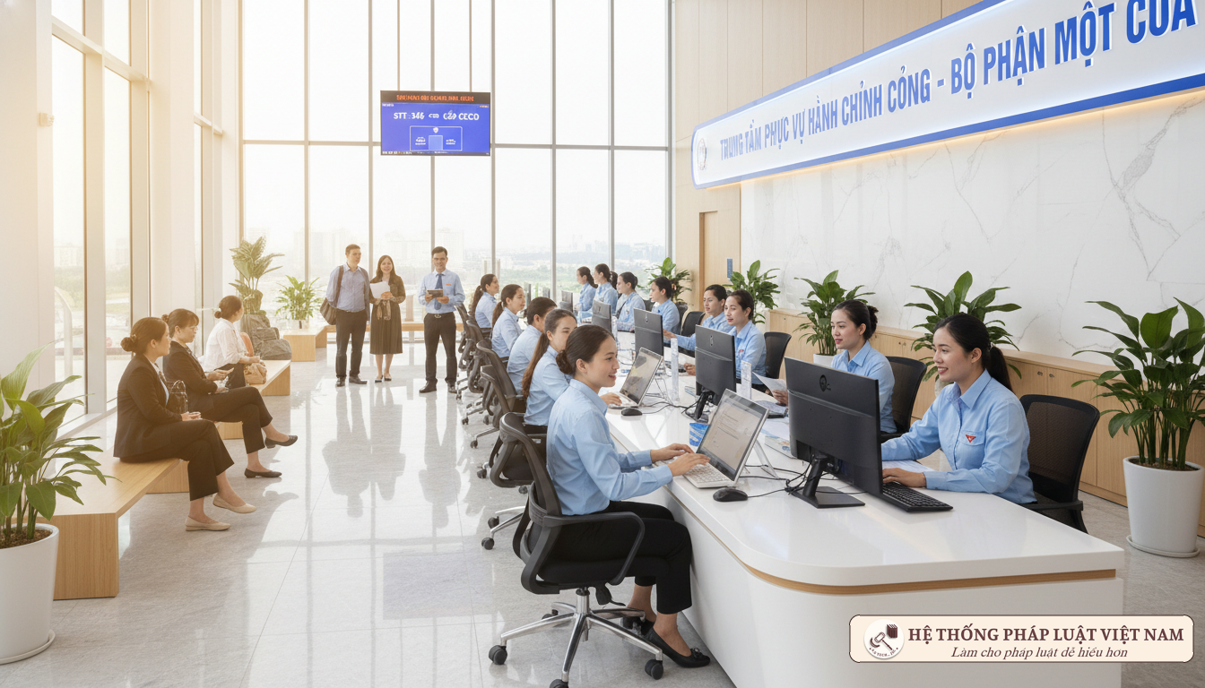 Hoạt động tại bộ phận một cửa cấp huyện