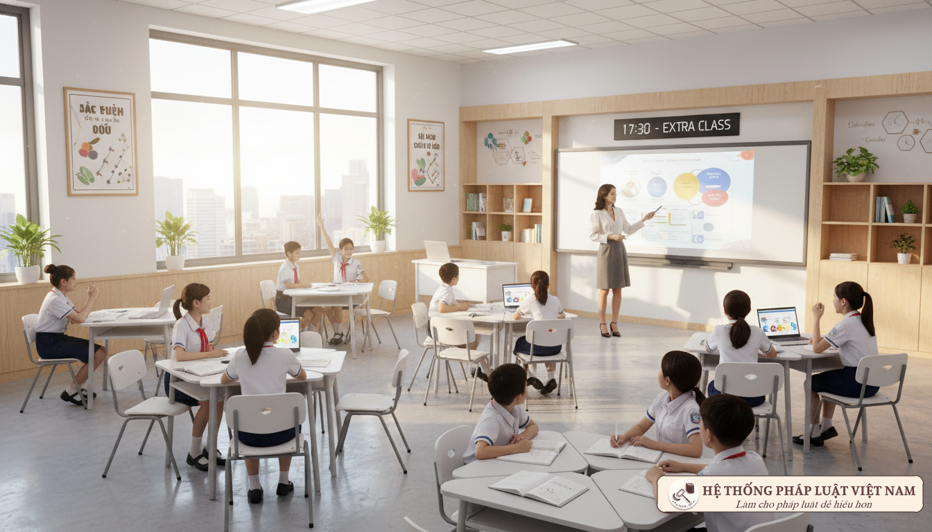 Hoạt động dạy thêm học thêm trong nhà trường
