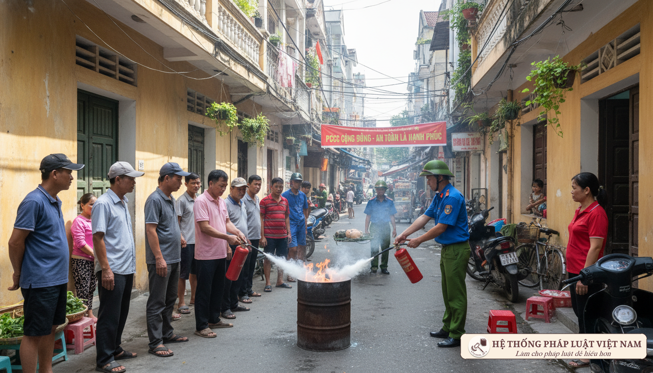 Tập huấn kỹ năng phòng cháy chữa cháy cho người dân