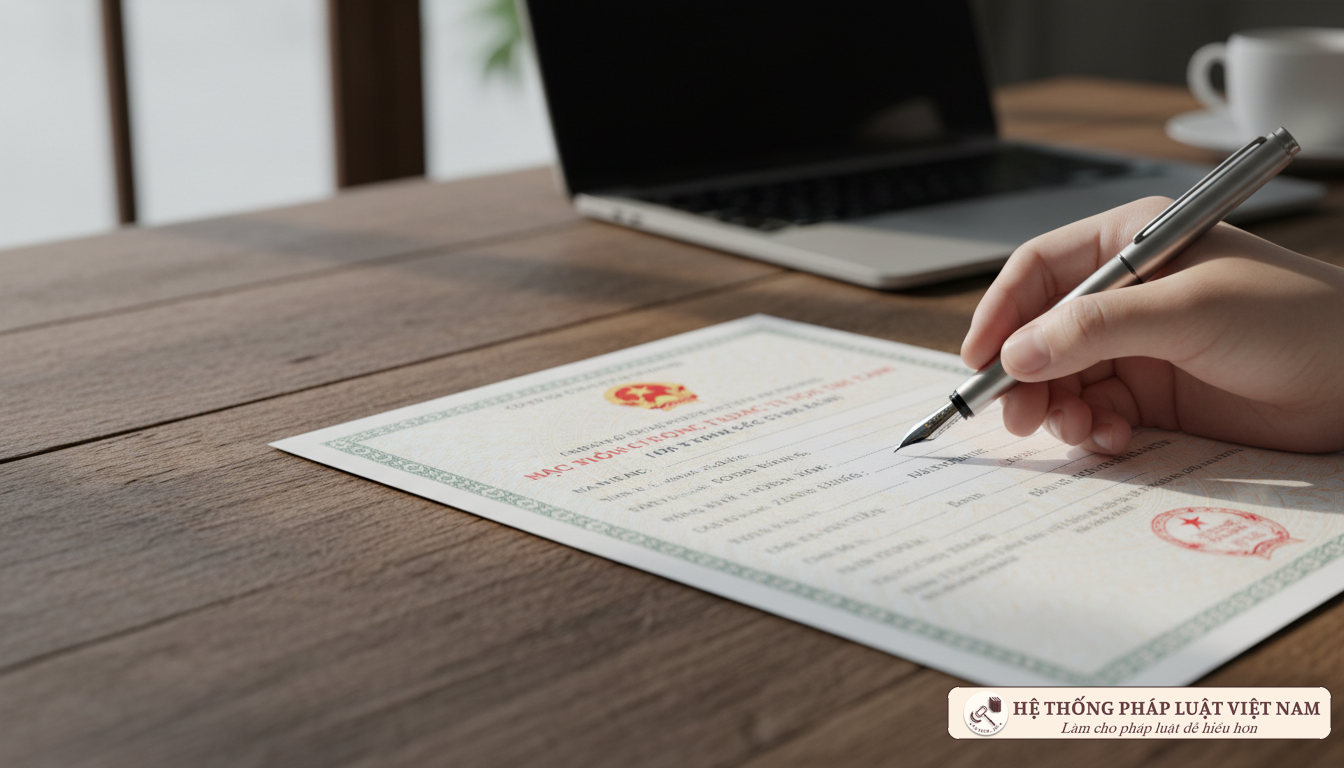 Mẫu giấy tờ hộ tịch và bút ký